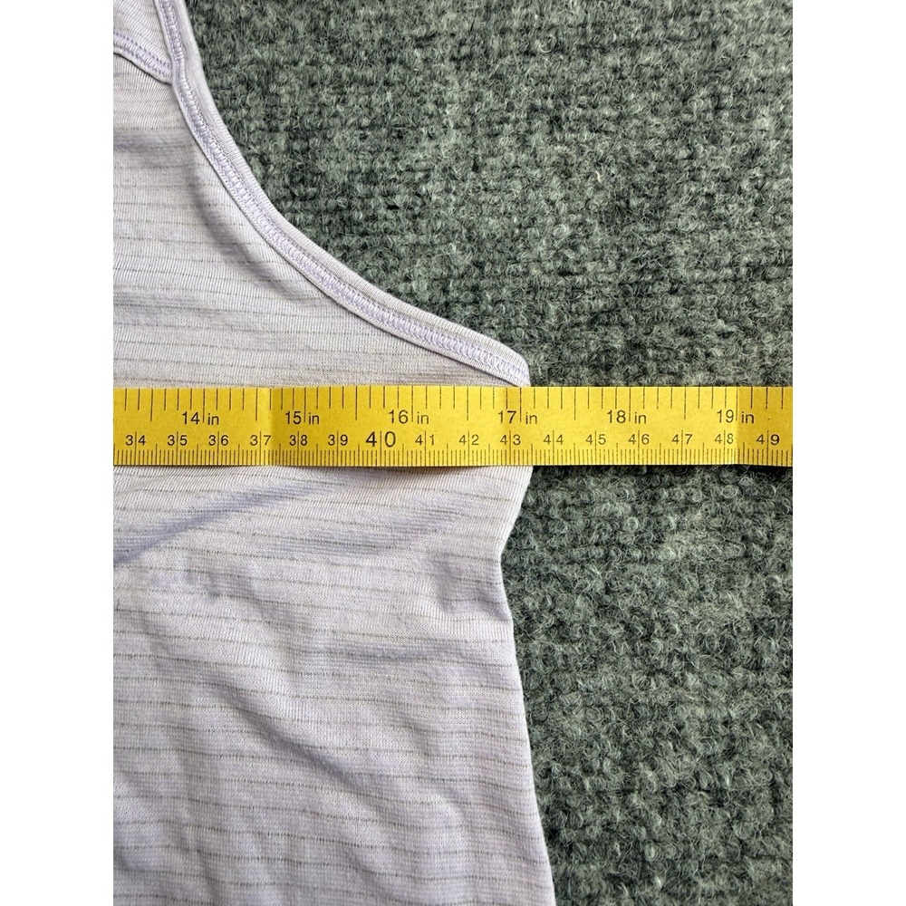 Lululemon Twist Back Racerback Tank Light Lavender Heathered Womens Size 12 - Picture 5 of 9